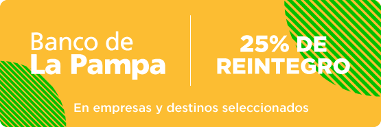 25% de reintegro en tu compra pagando con tarjetas de Banco de La Pampa